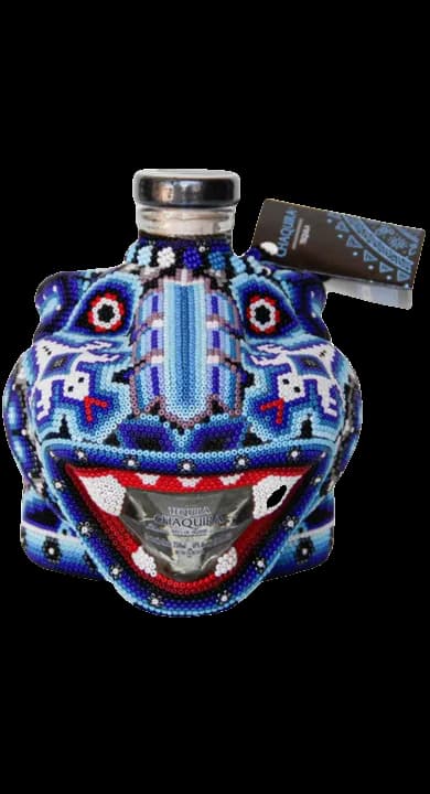 Chaquira Beaded Jaquar Blanco