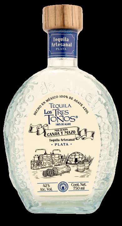 Los Tres Toños Tequila Artesanal Plata